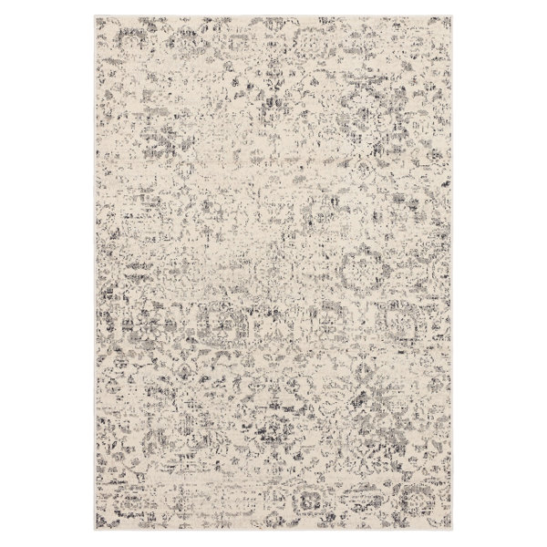 Williston Denton Woven Ornamental Grey Area Rug Wayfair